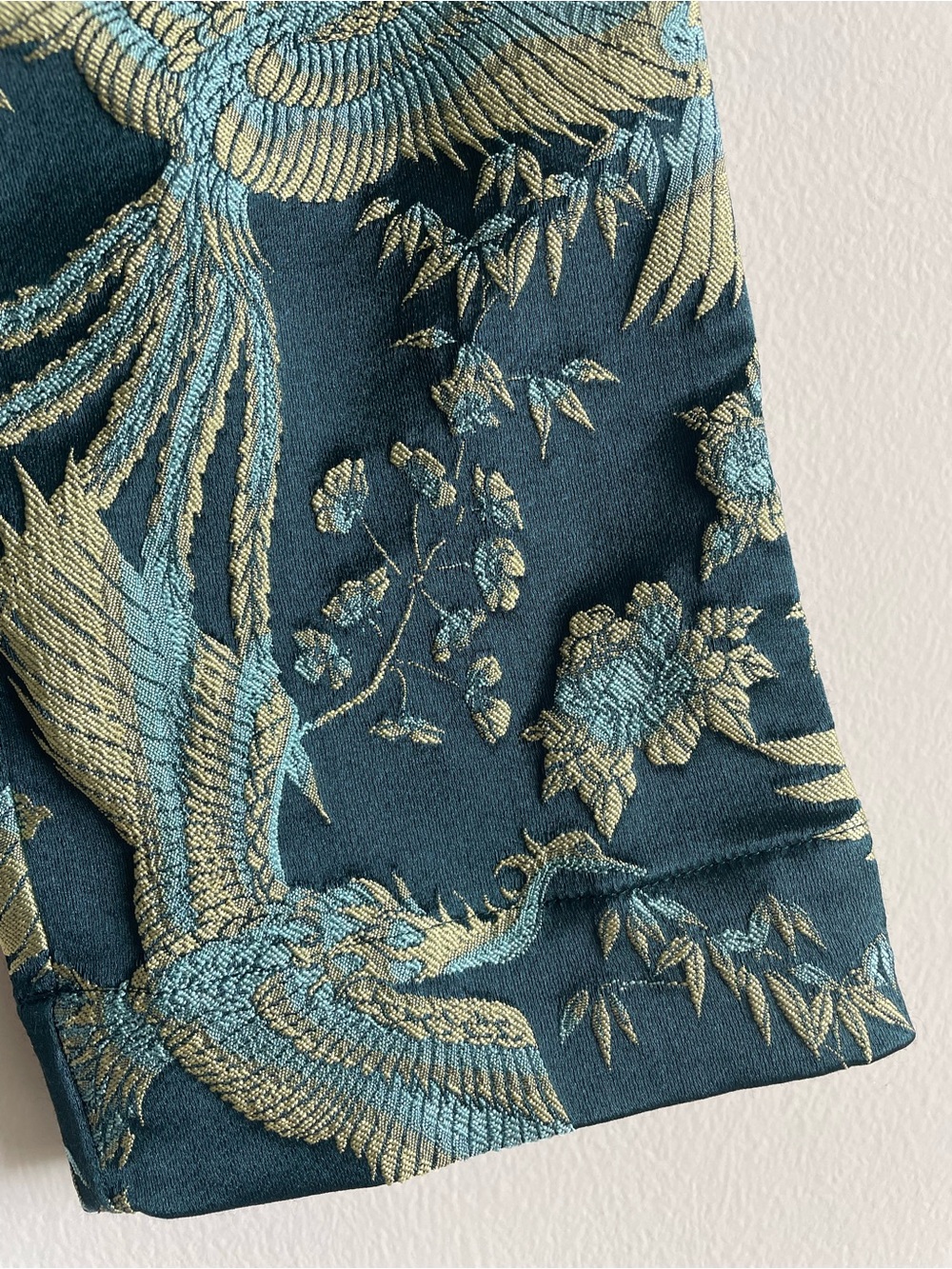 Scotch & Soda eclectic fitted trouser embroidered slacks flowers cranes birds - Picture 11 of 11